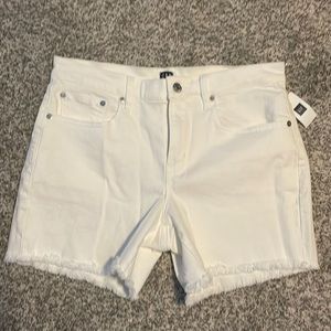 Gap white denim shorts